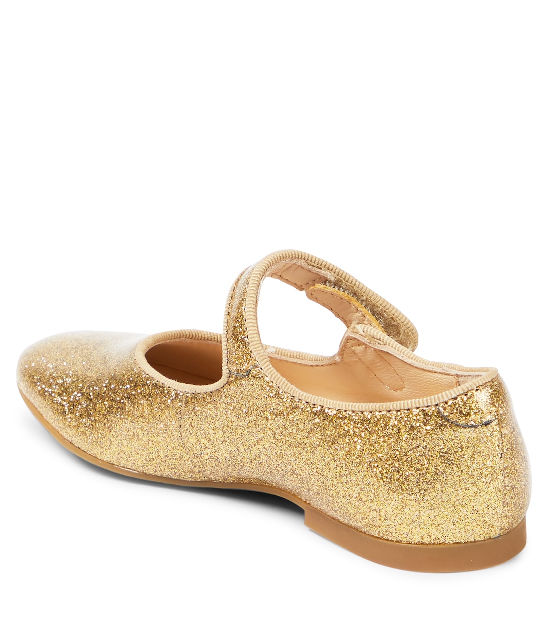 Блестящие туфли-лодочки Daisy Baby Mary Jane Pom d'Api, Glitter Lisse Oro — фото 3