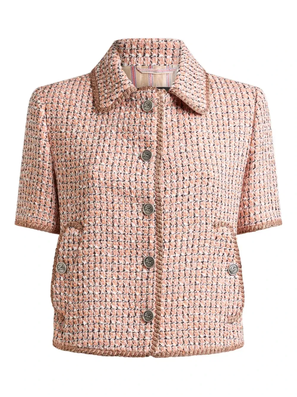 Жаккардовый жакет в клетку Etro, розовый