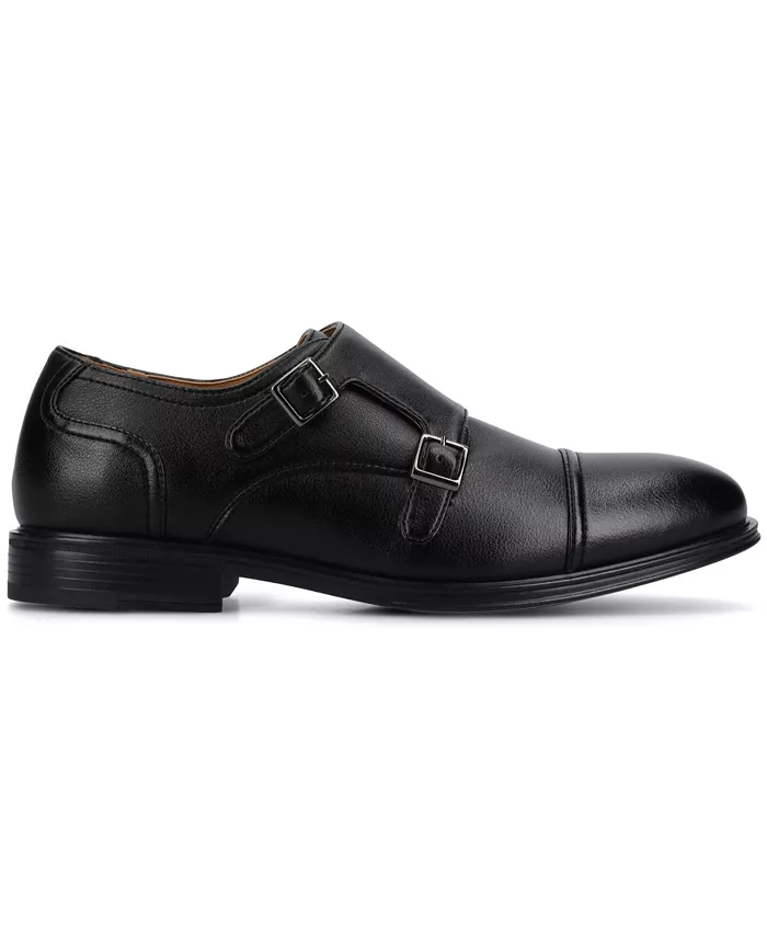 Мужские классические туфли Dillon Comfort с двойной пряжкой Vance Co., черный — фото 2