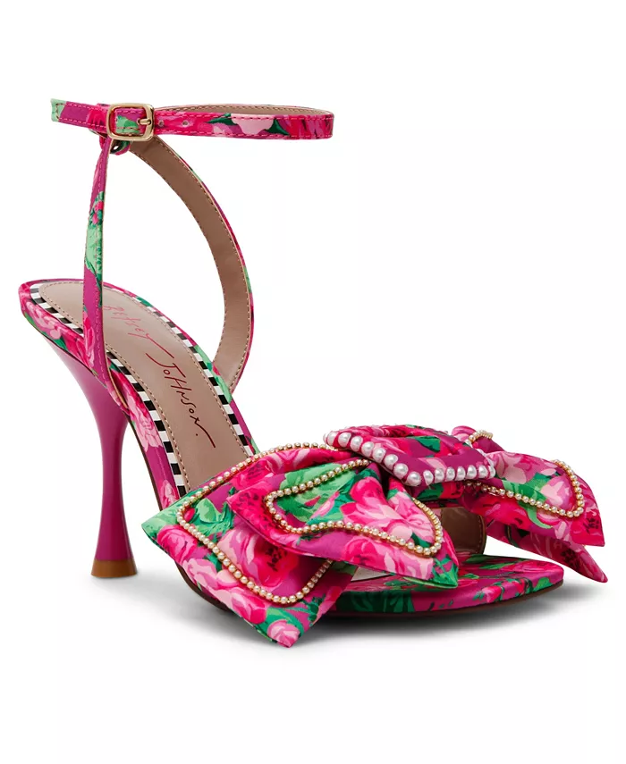 Женские босоножки-стилетты Denly Bow с двумя ремешками Betsey Johnson, розовый