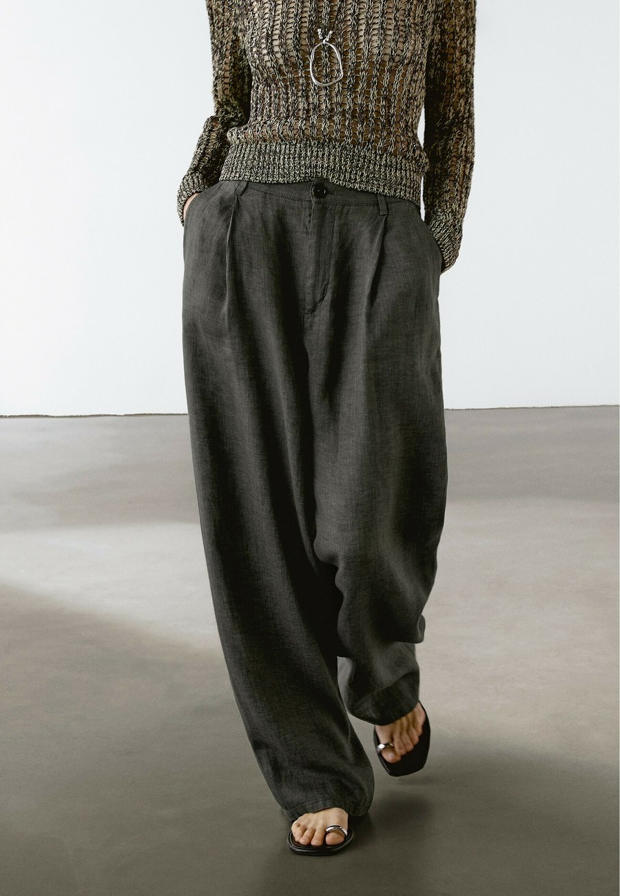 

Брюки Massimo Dutti WIDE-LEG, Green/Grey