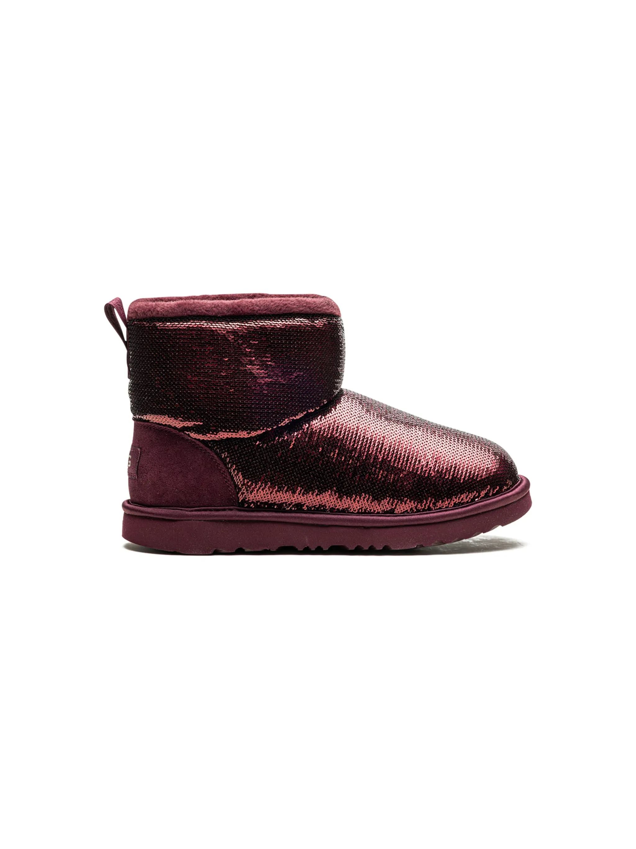 Угги Classic Mini Mirror Ball Ugg Kids, красный — фото 2