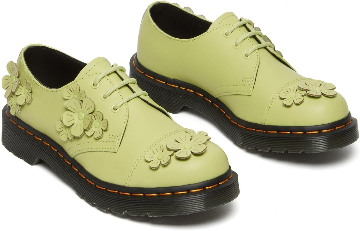 

Оксфорды Dr. Martens 1461 Flower, цвет Lime Green