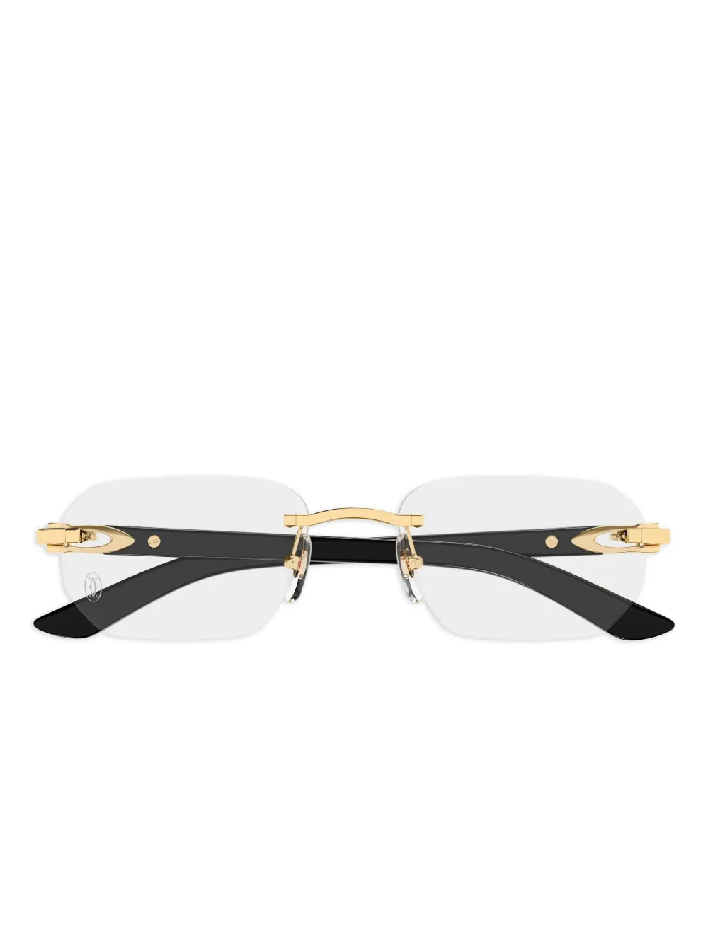 

Очки в безободковой оправе Cartier, черный