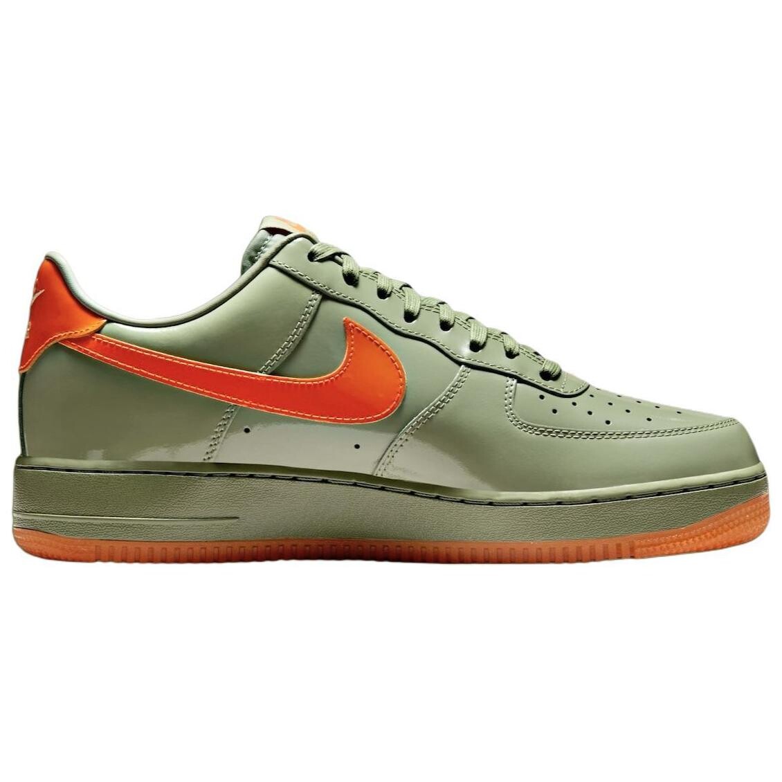Кроссовки Nike Air Force 1 Skateboarding Shoes Men Low-top Green/Orange, зеленый/оранжевый — фото 2