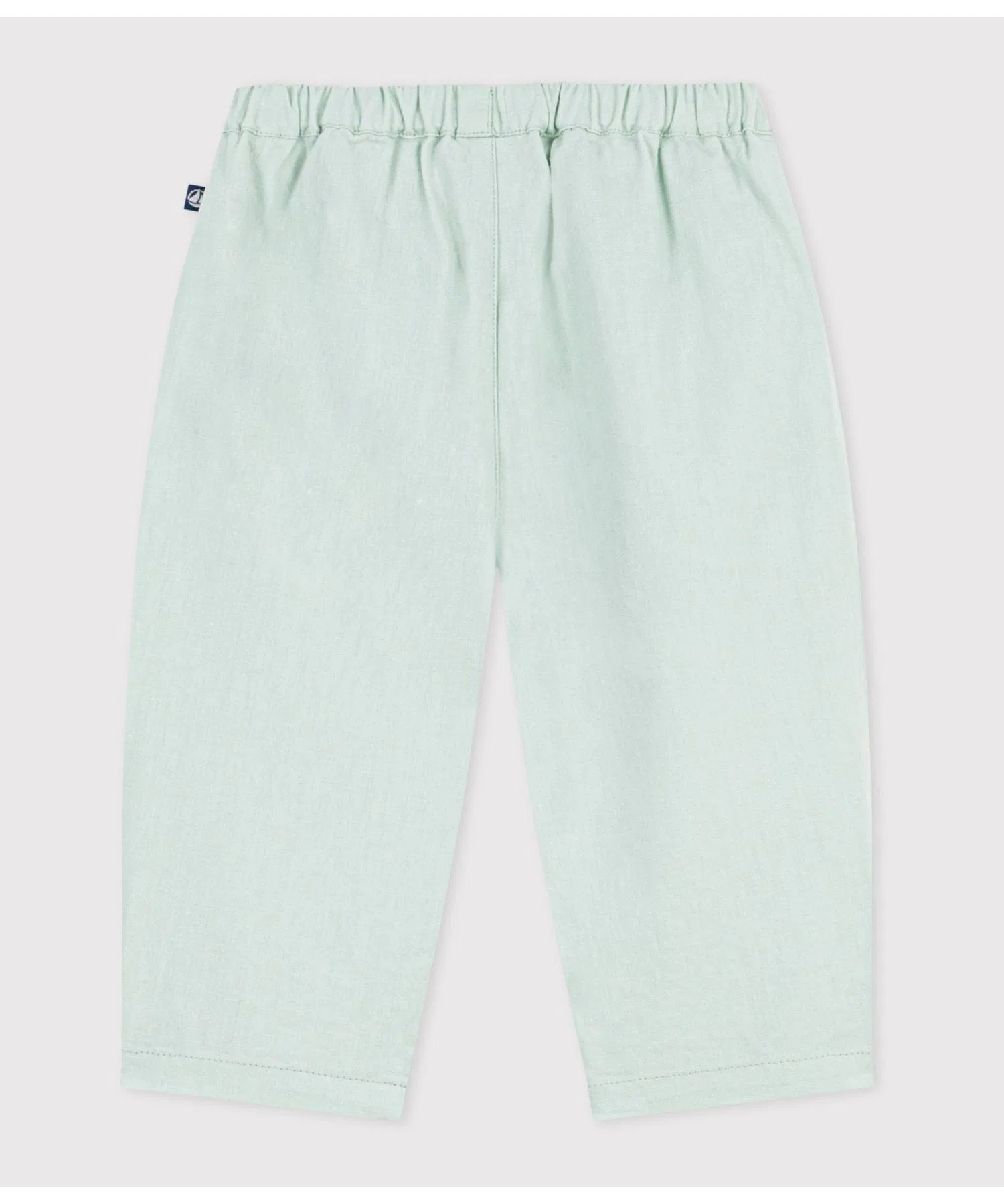Детские брюки из хлопка и льна PETIT BATEAU зелёные — фото 2