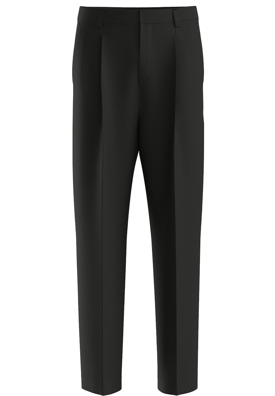 

Узкие брюки со складками спереди HUGO Harly, черный