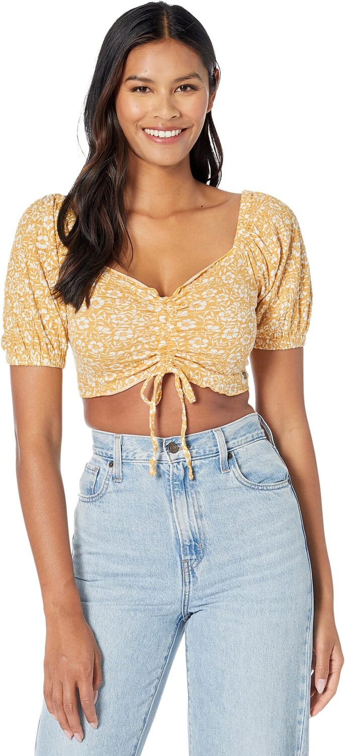 

Блуза Roxy Flirty Walk, цвет Ochre Woodblock Ditsy