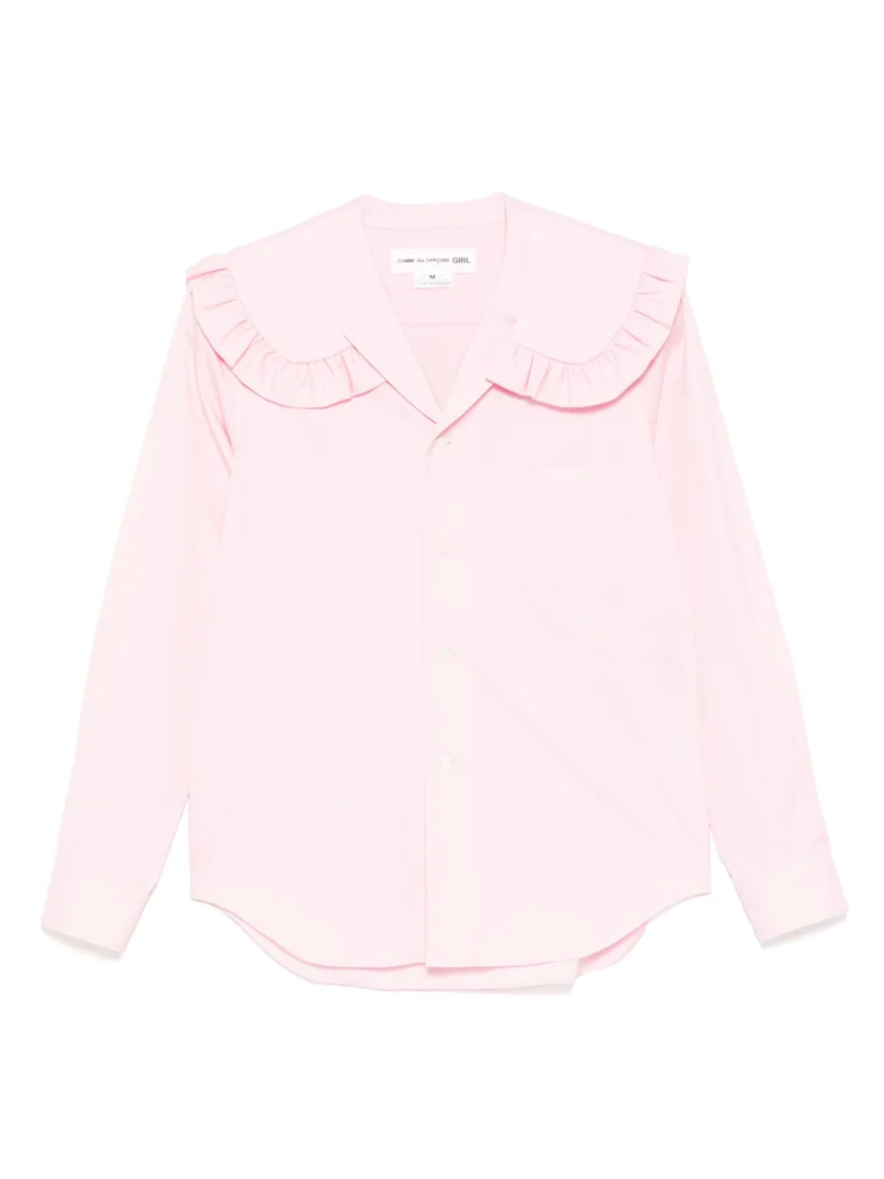 

Рубашка с широким воротником и оборкой Comme Des Garçons Girl, розовый