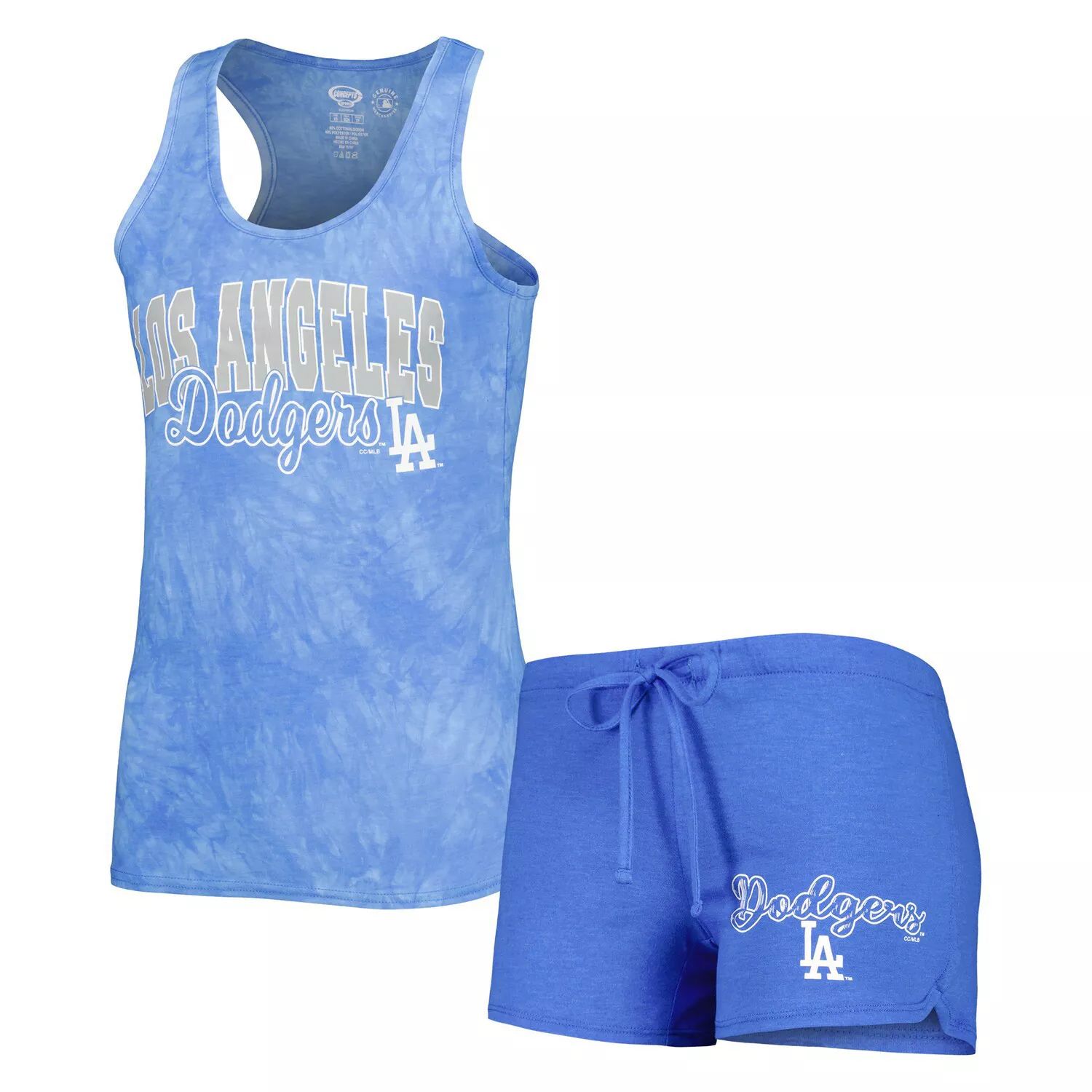 

Женский комплект для сна с майкой и шортами Concepts Sport Royal Los Angeles Dodgers Billboard Racerback