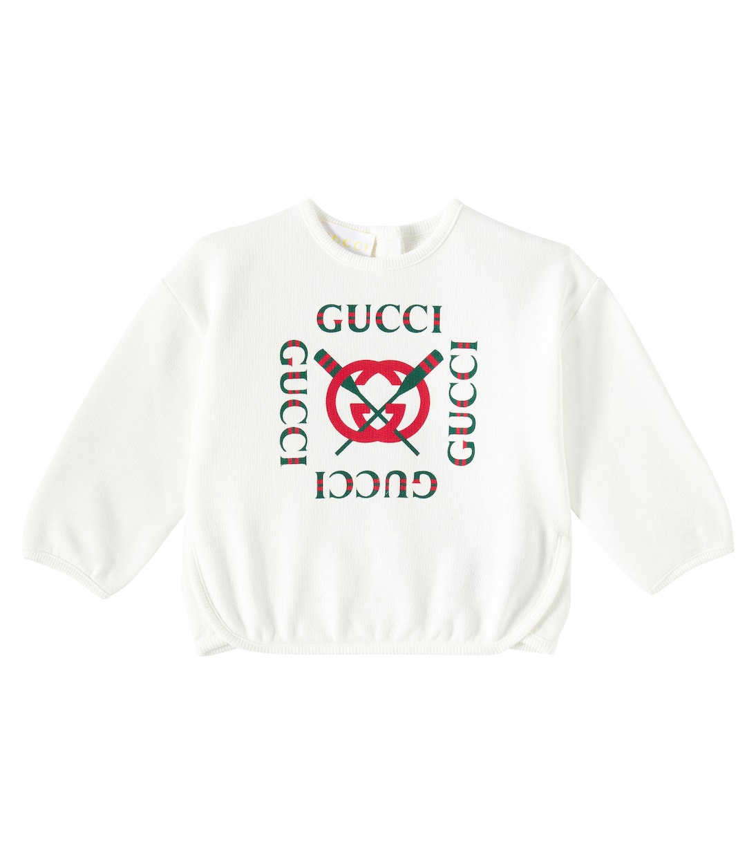 

Детский хлопковый свитшот с логотипом Gucci Kids, New White/Mc