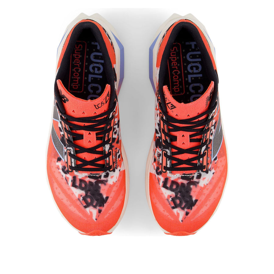 Кроссовки (WMNS) New Balance FuelCell SuperComp Elite v4 'TCS London Marathon Urgent Red', оранжевый — фото 4
