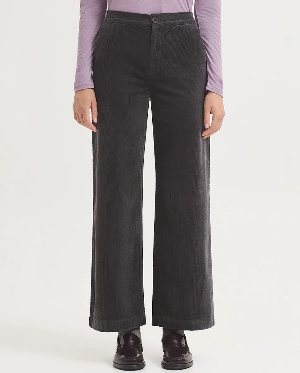 

Женские свободные брюки средней посадки с карманами Nice Things, серый