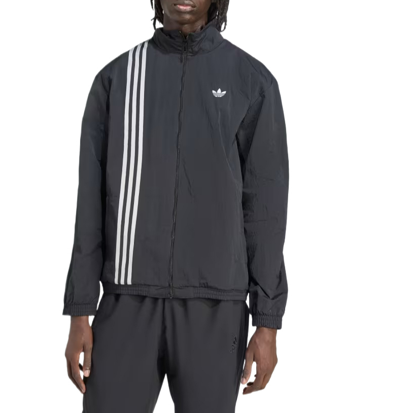 Толстовка Firebird Front Stripes Woven Track Adidas Originals, черный — фото 2