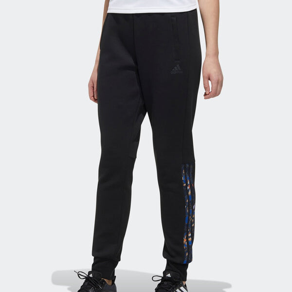 Спортивные штаны (WMNS) adidas Mic Dk Printing Sports Pants Black, черный — фото 3