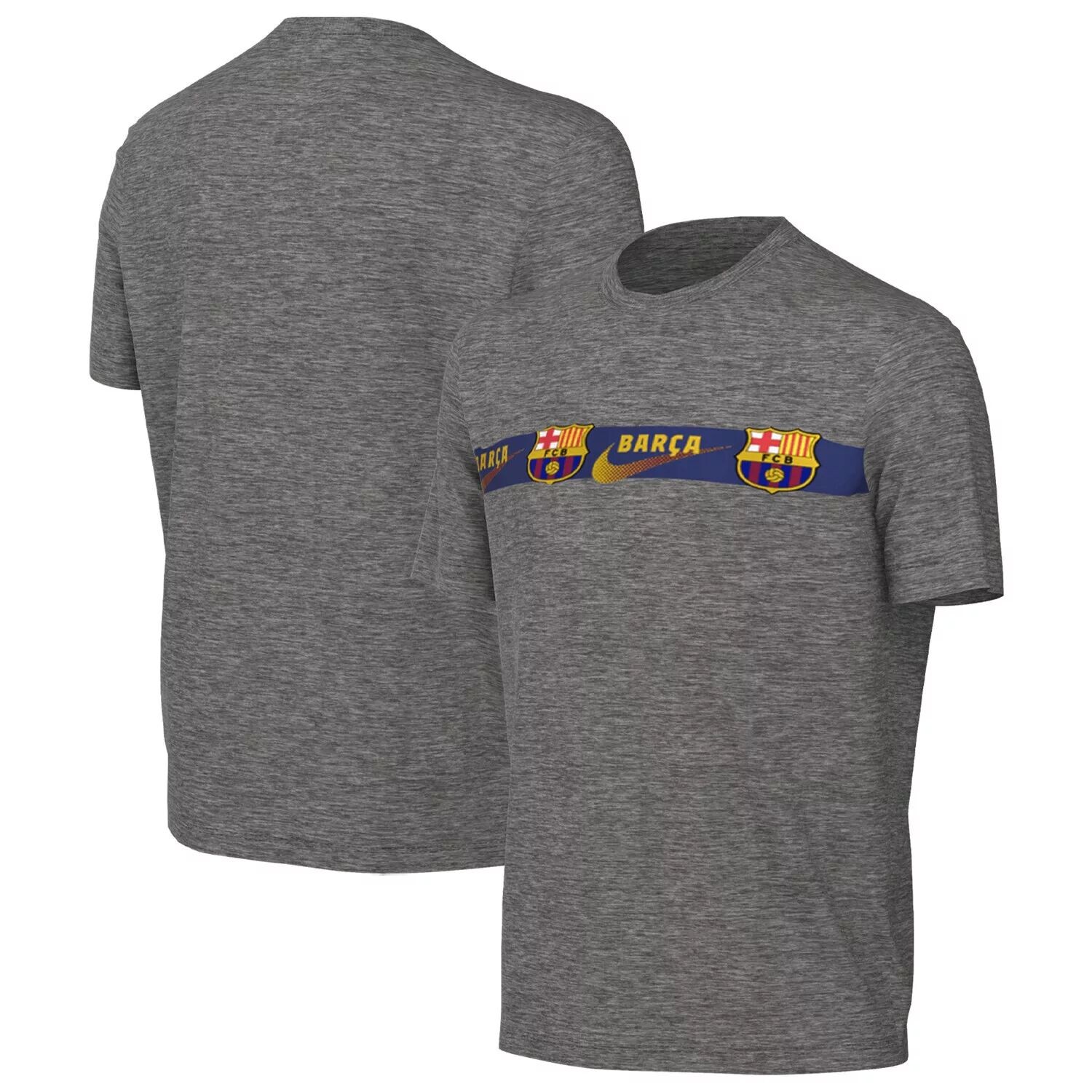

Молодежная футболка Nike Heather Grey Barcelona с повторяющимся рисунком Nike
