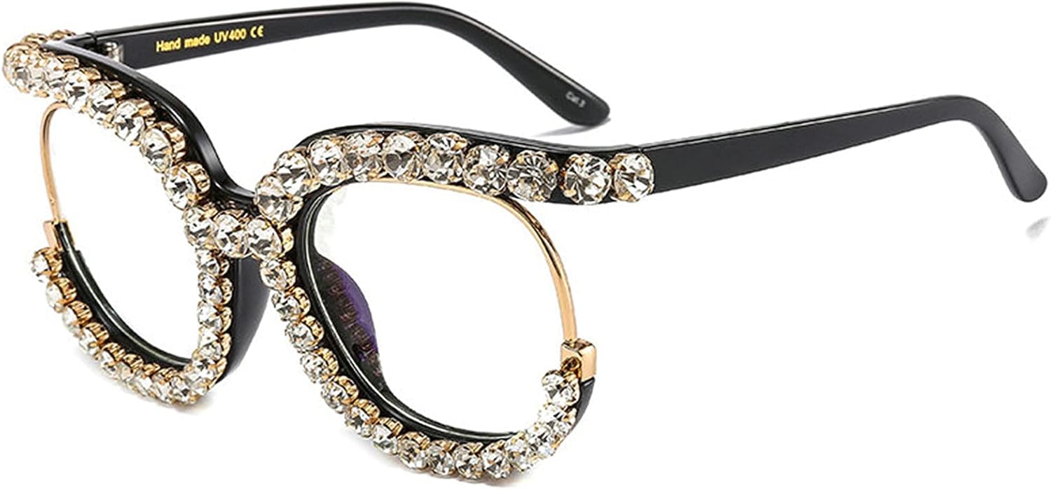 

Солнцезащитные очки Willochra с круглыми блестящими стразами для женщин, бриллиантовые, конфетные цвета, женские хрустальные солнцезащитные очки, блестящие очки-маска, Black