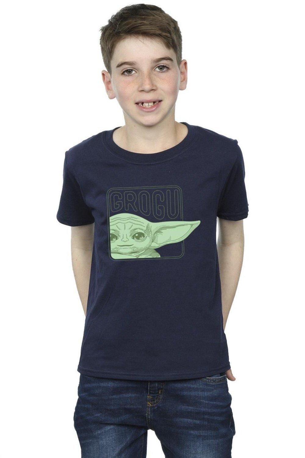 

Футболка «Мандалорская коробка Грогу» Star Wars, темно-синий
