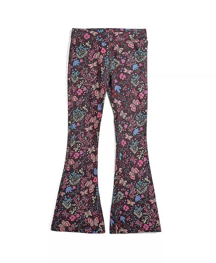 

Расклешенные леггинсы из органического хлопка для девочек, брюки для йоги, справедливая торговля Mightly, розовый