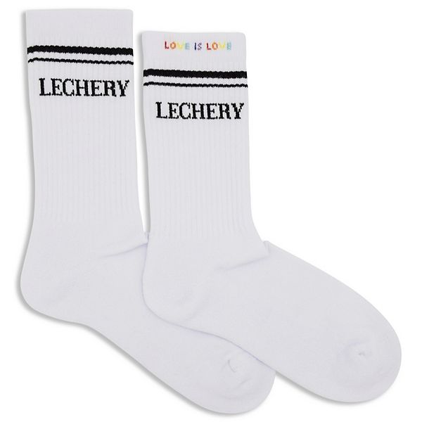 

Носки Rainbow "love is love" в полоску в стиле варсити Lechery
