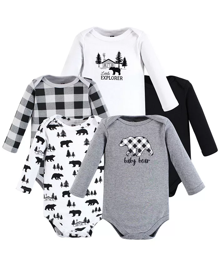 

Коллекция из пяти хлопковых боди с длинными рукавами для мальчиков Hudson Hudson Baby, мультиколор