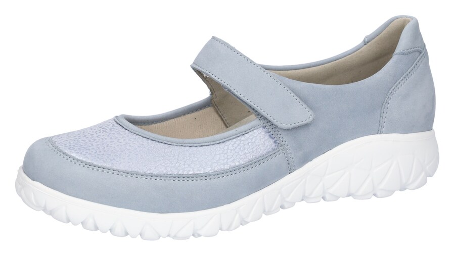 Балетки с ремешком WALDLÄUFER, цвет Opal/Light blue