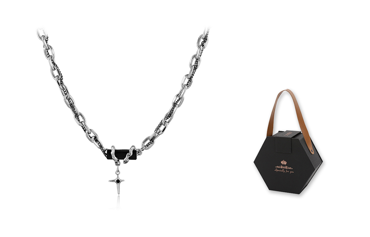 

Титановая стальная цепь унисекс Inkopper, черный