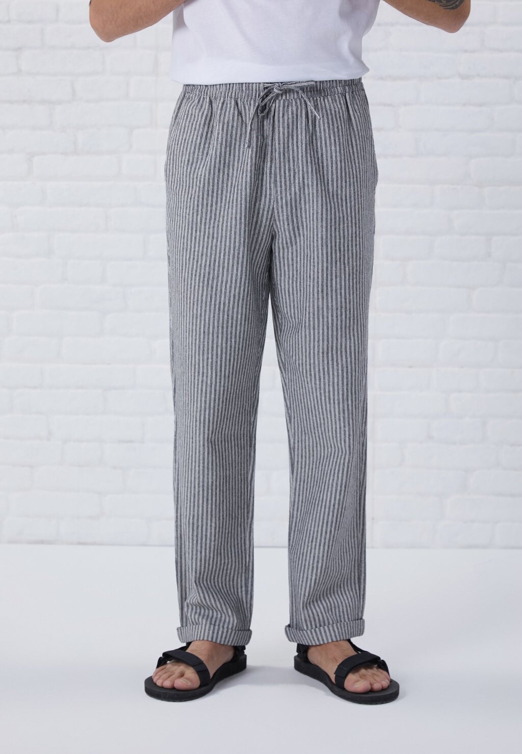 

Тканевые брюки LINEN BLEND TROUSER Pier One, синий