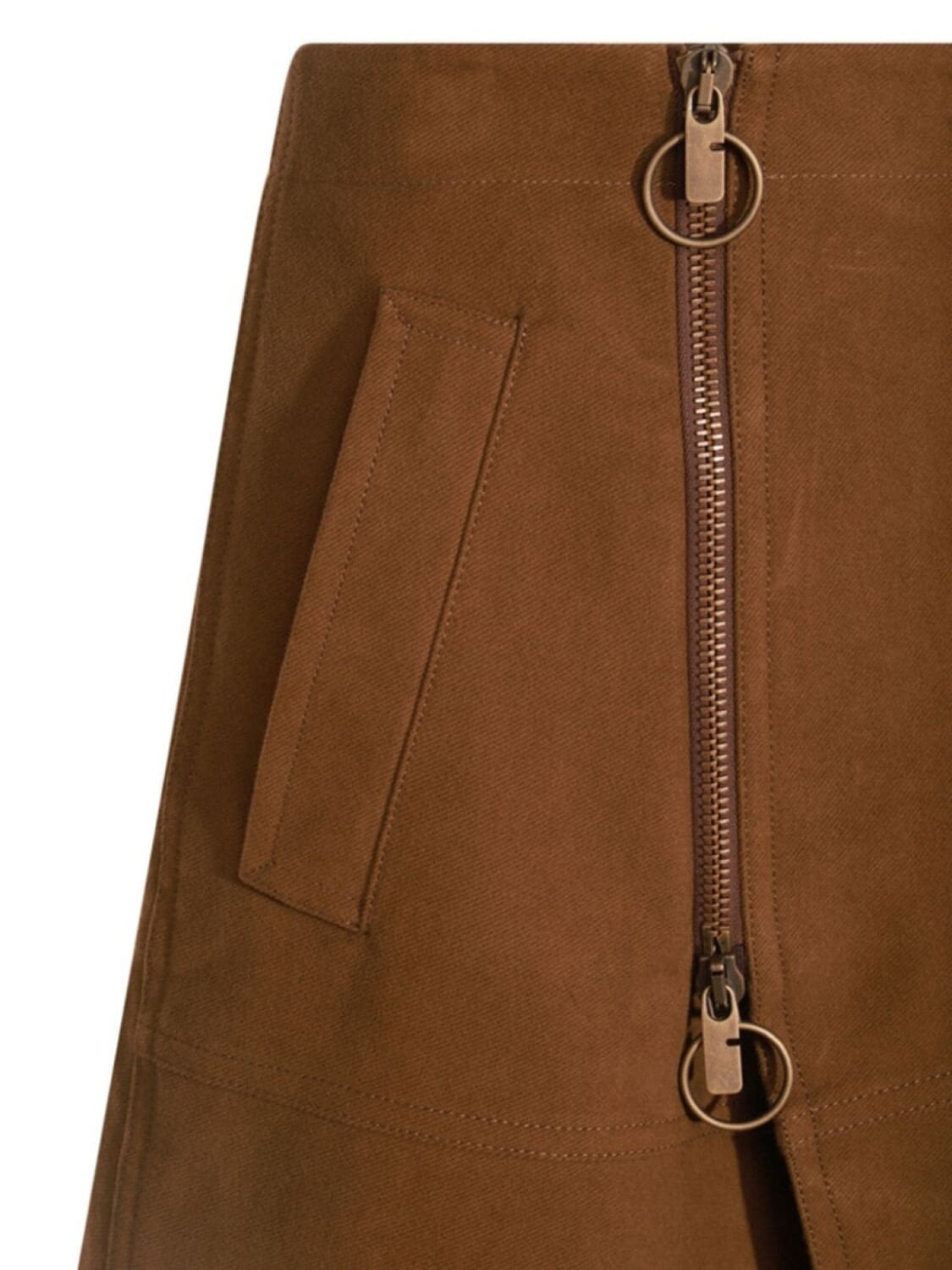Юбка Burberry, миди, хлопок, коричневый — фото 3