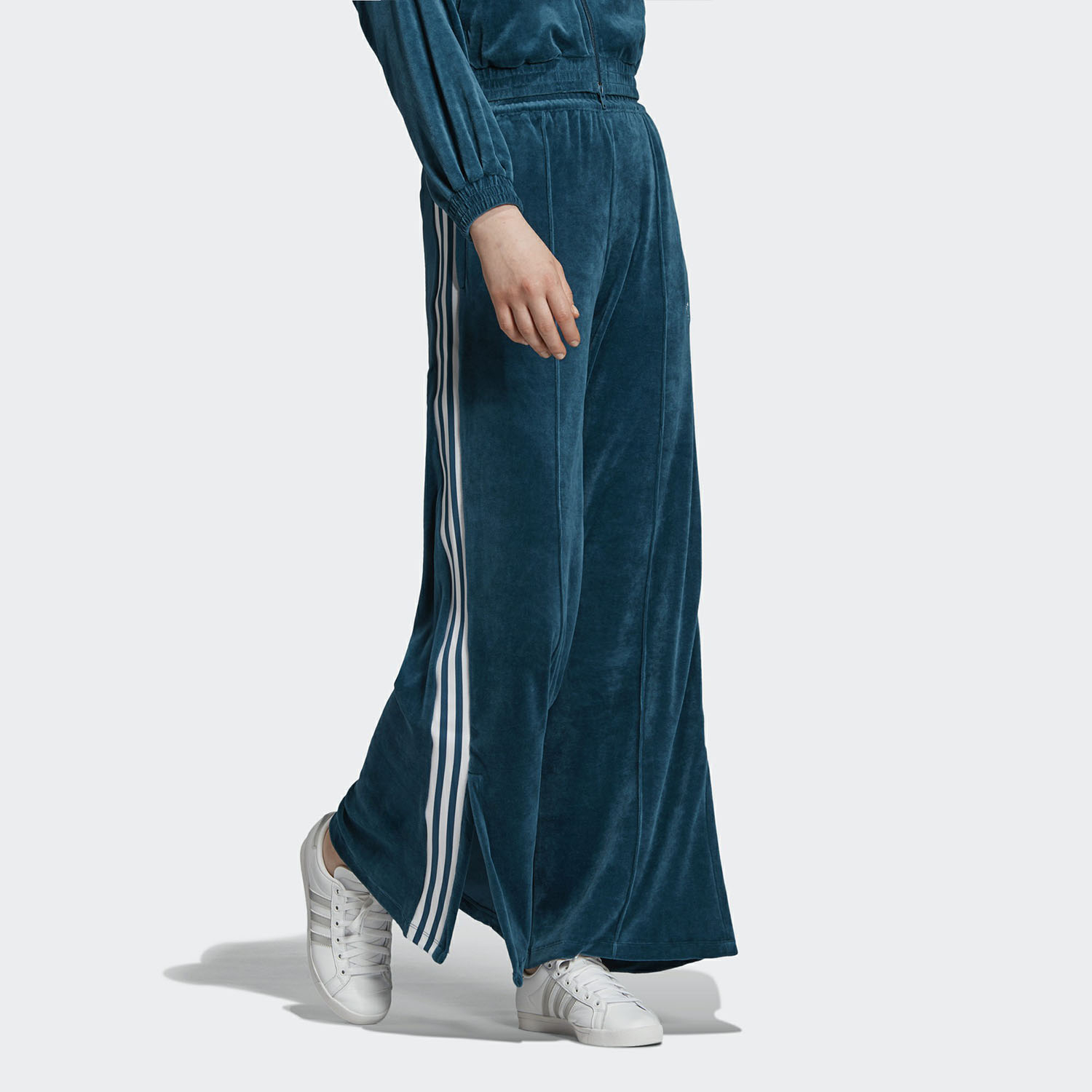 Футболка Adidas Originals Женские Брюки Повседневные Японская Версия Бирюзовый Сине-Зеленый — фото 4