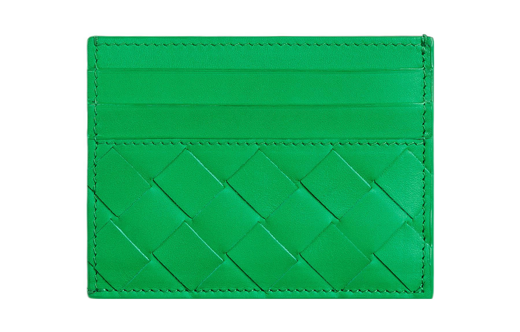 

Кожаный картхолдер мужской попугай зеленый Bottega Veneta