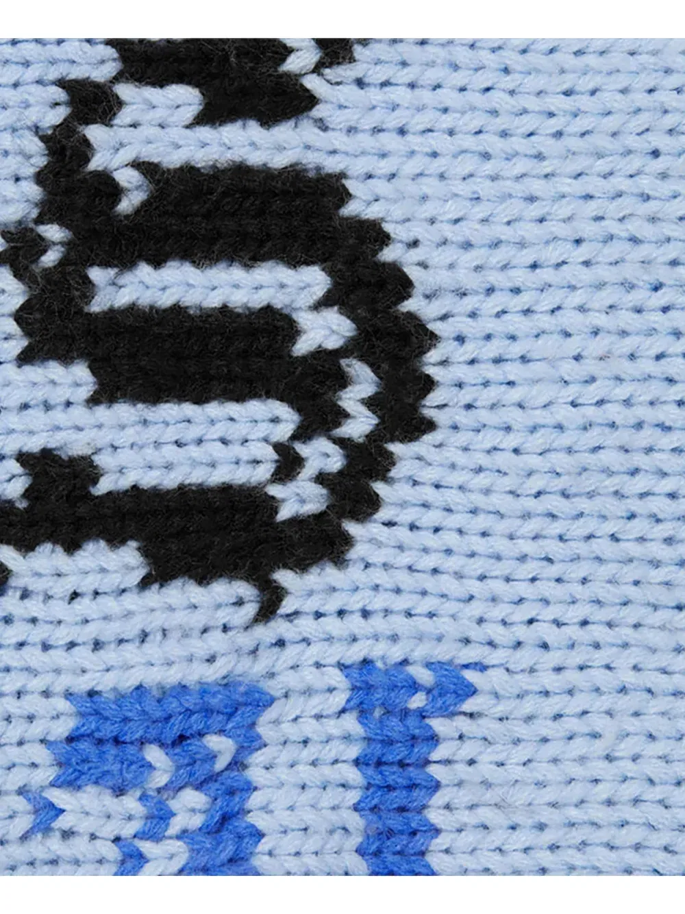Староанглийский свитер, связанный интарсией Supreme, синий — фото 2
