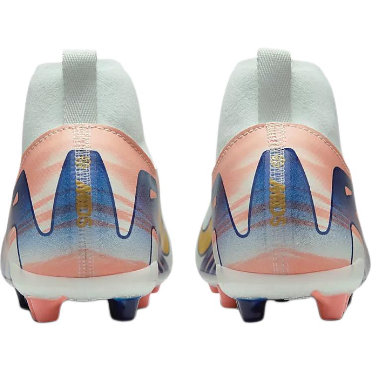 Детские футбольные бутсы Nike Mid-Top с защитой от ударов и амортизацией, белый/темно-красный — фото 4