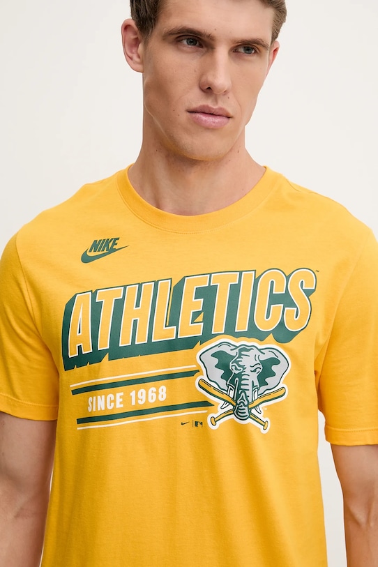 Футболка хлопковая Oakland Athletics 1982-90 Nike, оранжевый — фото 4