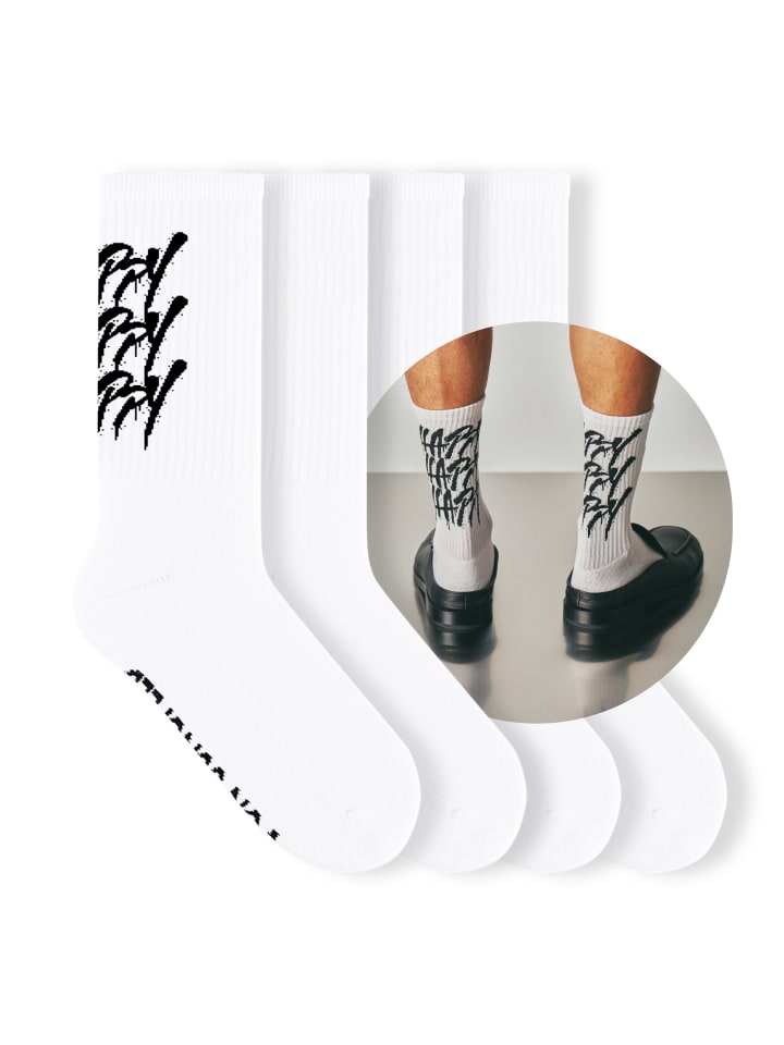 

Von Jungfeld Теннисные носки Happy белого цвета