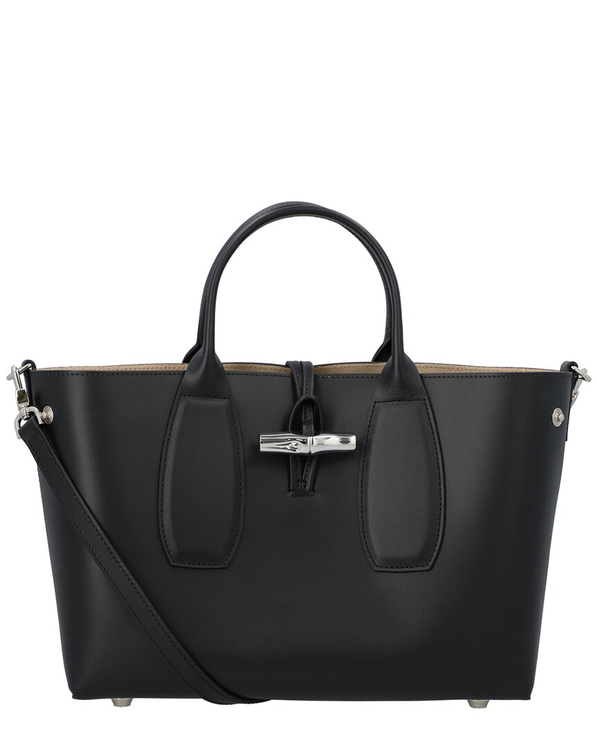 

Сумка кожаная Longchamp Le Roseau XS