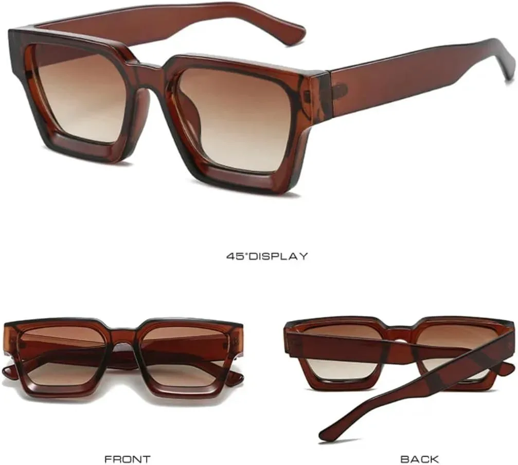 

Солнцезащитные очки с защитой UV400 | Градиентная синяя оправа, маленькая | для женщин и мужчин, для занятий спортом на открытом воздухе и вождения DSVIGF, Beige Tea