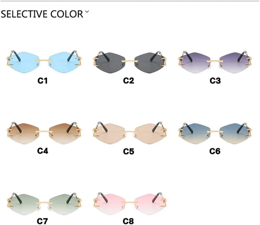 

Солнцезащитные очки UV400 с безободковыми металлическими градиентными линзами для женщин и мужчин, для бега и занятий спортом на открытом воздухе generic, S030-c7