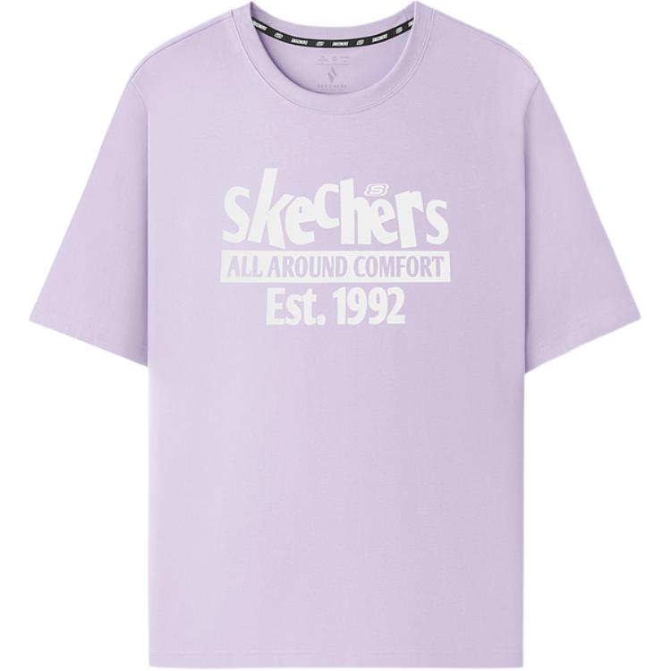 

Футболка Unisex Light Snow Cyan 00EW Skechers, светло-сиреневый, Фиолетовый, Футболка Unisex Light Snow Cyan 00EW Skechers, светло-сиреневый