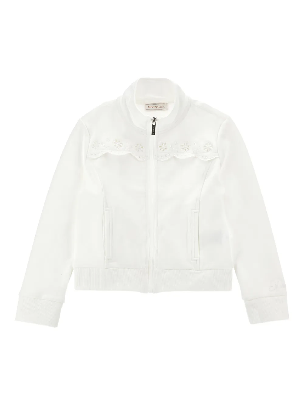 

Толстовка с цветочным кружевом Monnalisa, белый