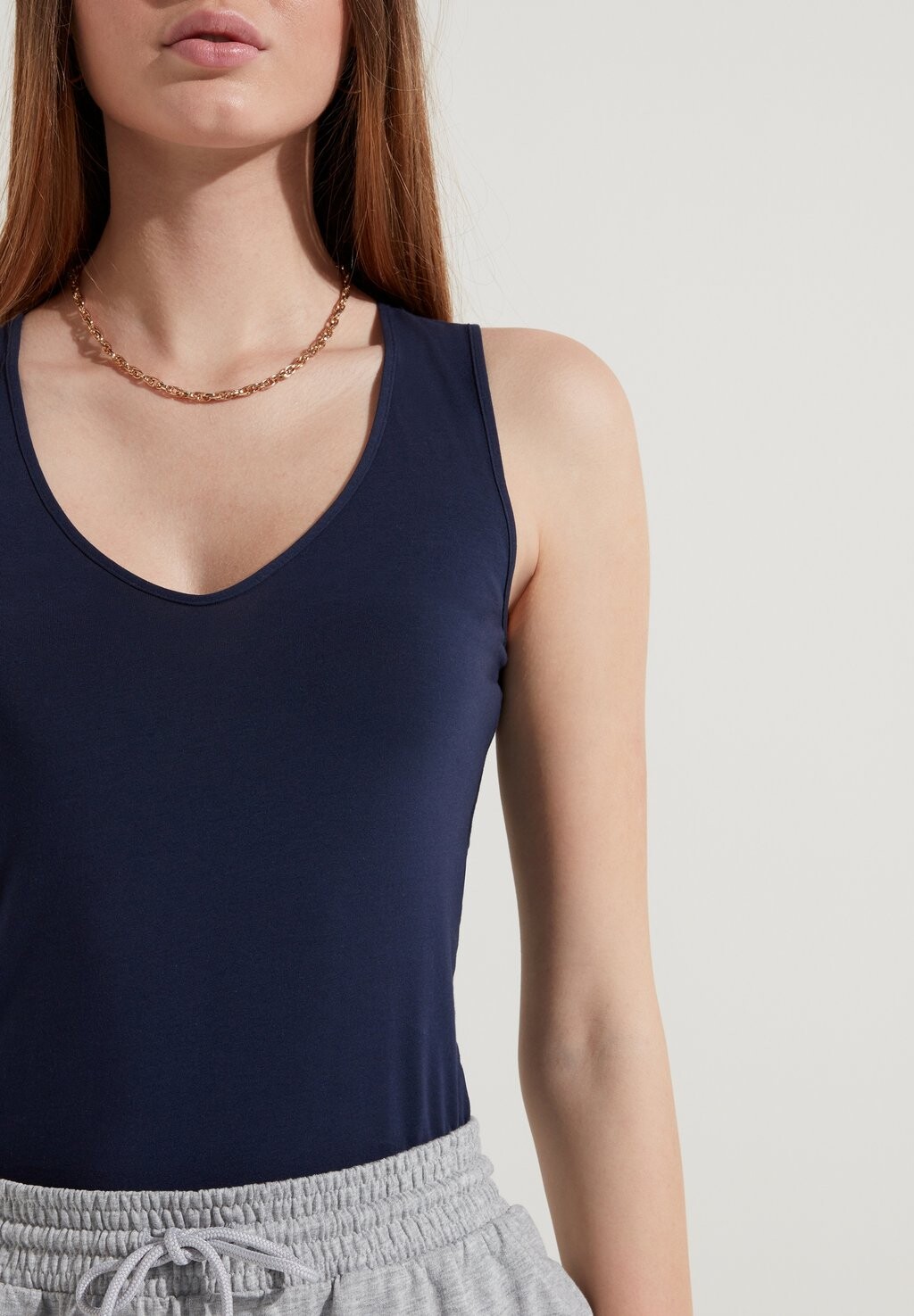 

Майка/рубашка WIDE SHOULDER STRAPS ROUND NECK Tezenis, цвет blu assoluto