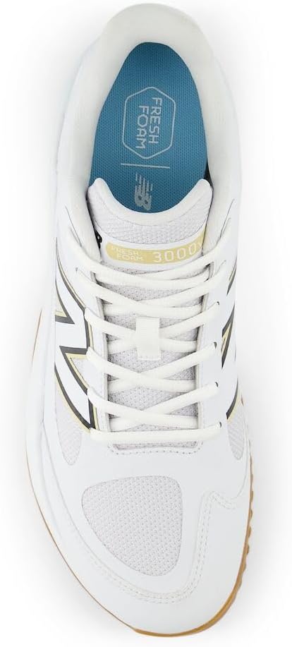 Мужские бейсбольные кроссовки New Balance Fresh Foam 3000 V7 Turf-Trainer, белый/черный — фото 4