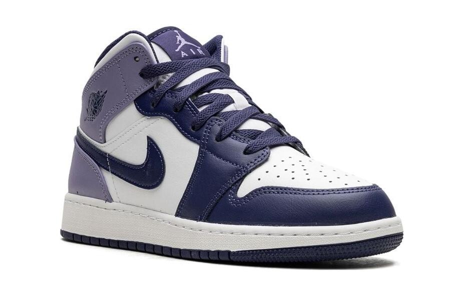 Кроссовки Jordan 1 Mid White Sky J Purple GS, фиолетовый — фото 4
