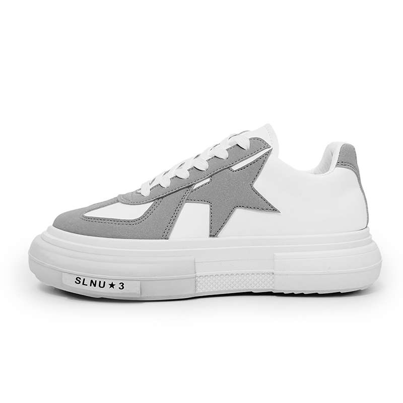 

SLNU 3 Антискользящие и износостойкие легкие низкие скейтерские кроссовки мужские серые, цвет Gray