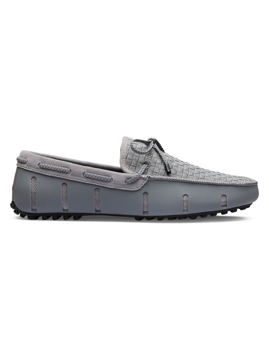 

Плетеные водительские лоферы Swims, цвет Grey Black