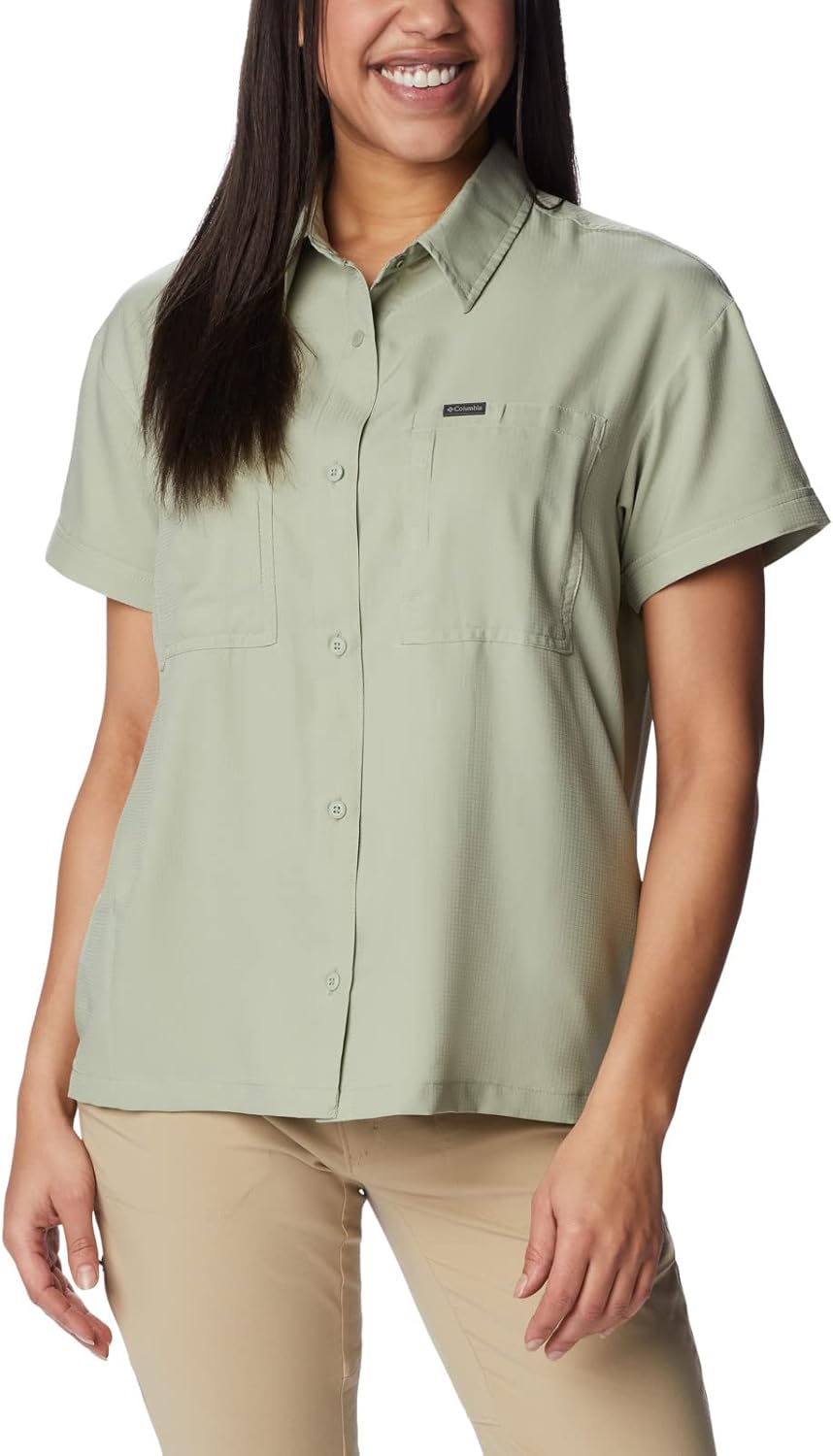 

Columbia Womens Silver Ridge Utility рубашка с коротким рукавом, Safari