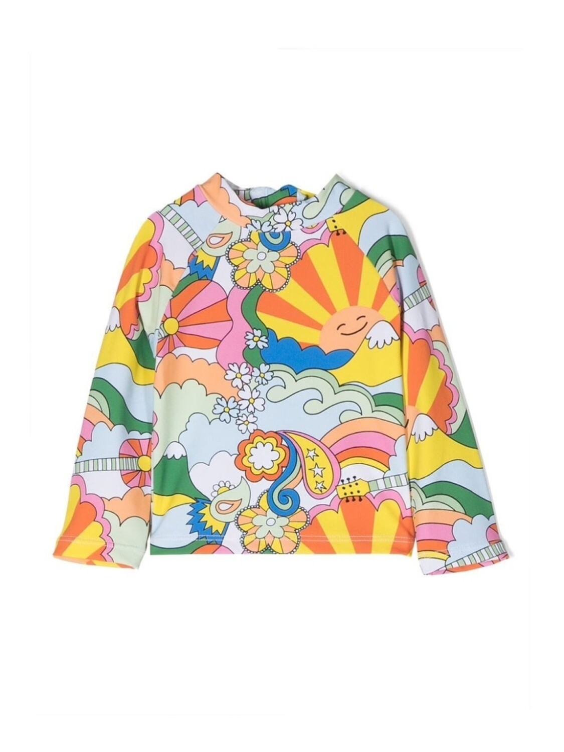 

Stella McCartney Kids купальник с принтом, желтый