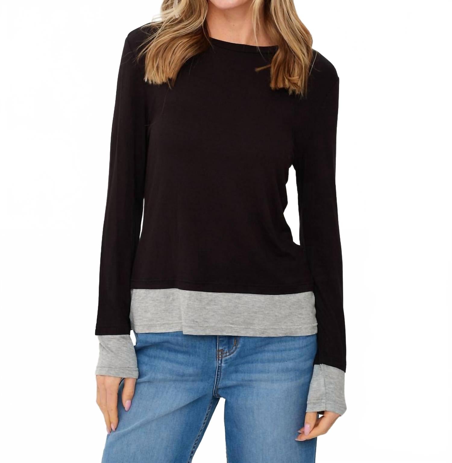 

Футболка Izzy Layered черного цвета Six/Fifty, черный