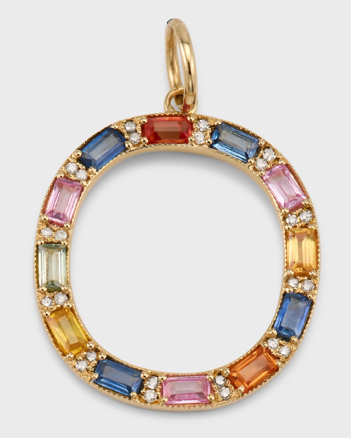 

Подвеска Initial O с разноцветными сапфирами и бриллиантами Kastel Jewelry