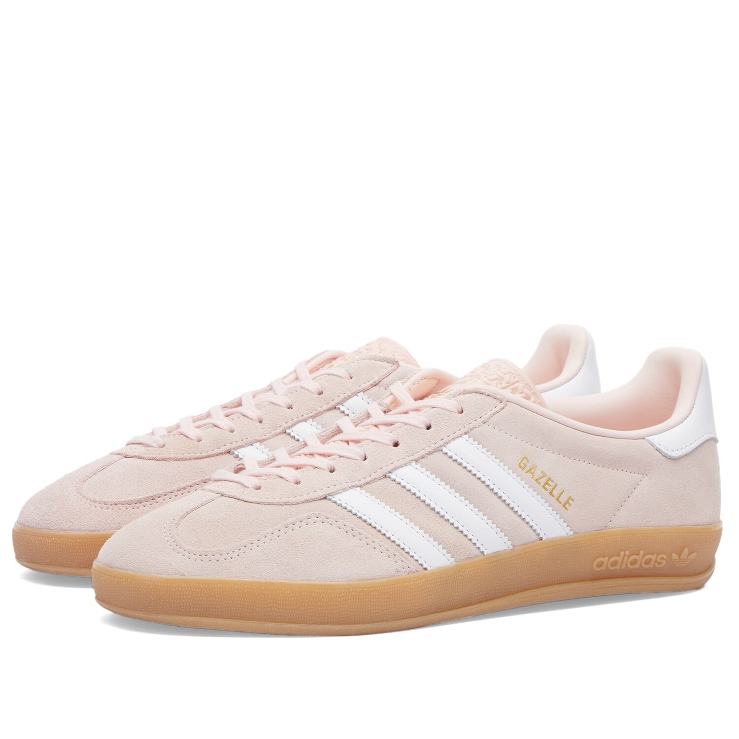 Кроссовки Adidas Gazelle Indoor W, цвет Sandy Pink, White & Gum — фото 2